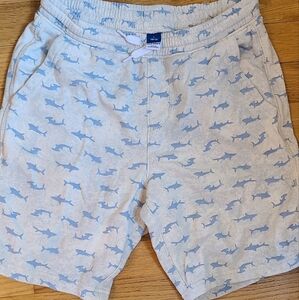 Old Navy fleece shorts size 10-12 with cute shark design